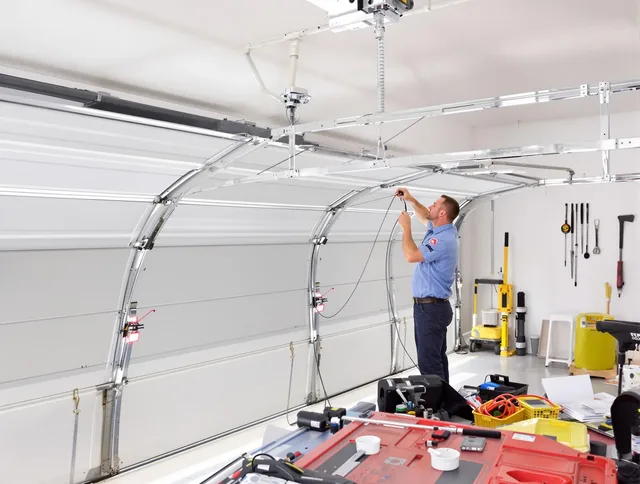 Garage door cable repair service by Fontana Garage Door Repair in Fontana