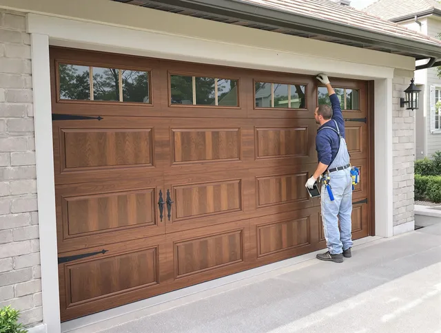 Custom garage door showcase by Fontana Garage Door Repair in Fontana