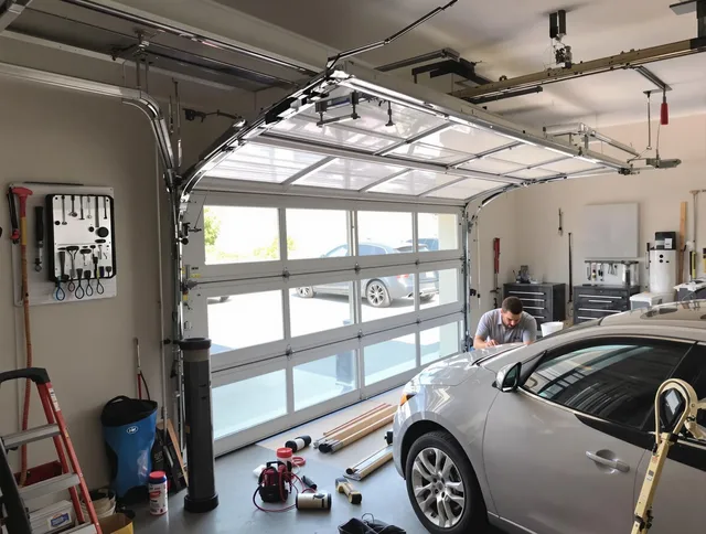 Garage door noise reduction service by Fontana Garage Door Repair in Fontana